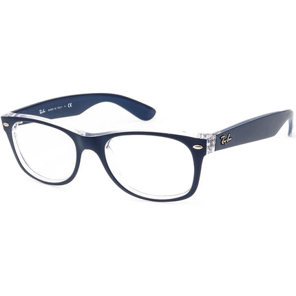 Ray-Ban Sunglasses Frame Only RB 2132 New Wayfarer 6053/71 Matte Blue on Clear Square Italy 52 mm