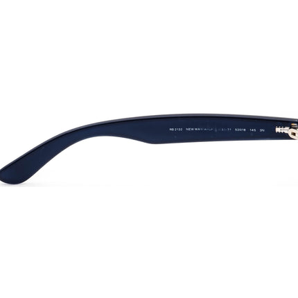 Ray-Ban Sunglasses Frame Only RB 2132 New Wayfarer 6053/71 Matte Blue on Clear Square Italy 52 mm