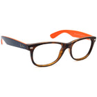 Ray-Ban Sunglasses Frame Only RB 2132 New Wayfarer 6180/R5 Matte Havana/Navy Blue on Orange Square Italy 55 mm