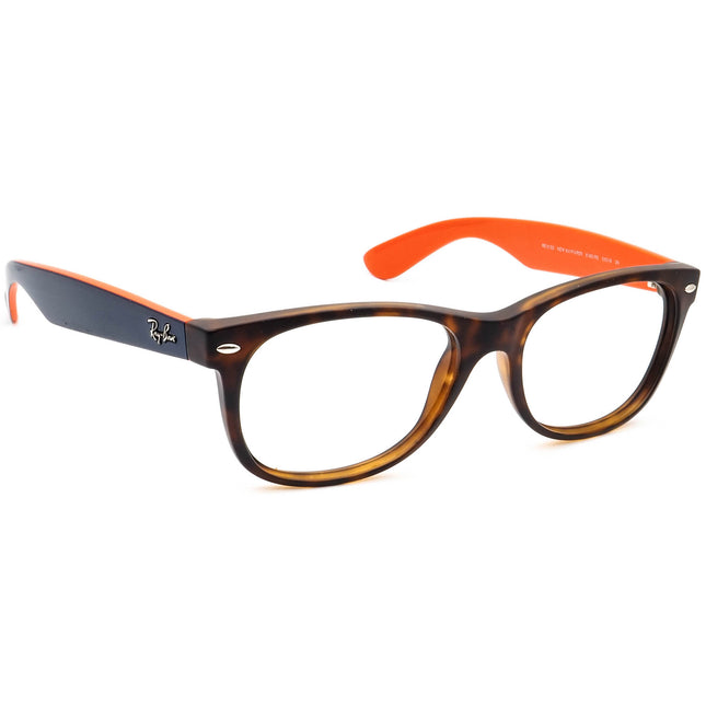 Ray-Ban Sunglasses Frame Only RB 2132 New Wayfarer 6180/R5 Matte Havana/Navy Blue on Orange Square Italy 55 mm