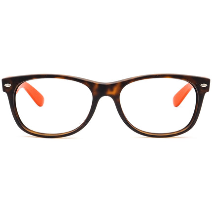 Ray-Ban Sunglasses Frame Only RB 2132 New Wayfarer 6180/R5 Matte Havana/Navy Blue on Orange Square Italy 55 mm