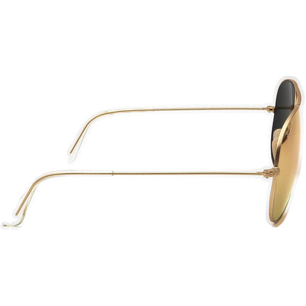 Ray-Ban Mirrored Sunglasses RB 3025 Aviator Large Metal 112/4D Gold Aviator Metal Italy 58 mm
