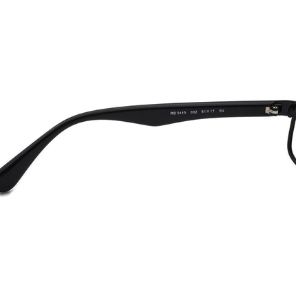 Ray-Ban Men's Sunglasses RB 3445 002 Black Pilot 61 mm