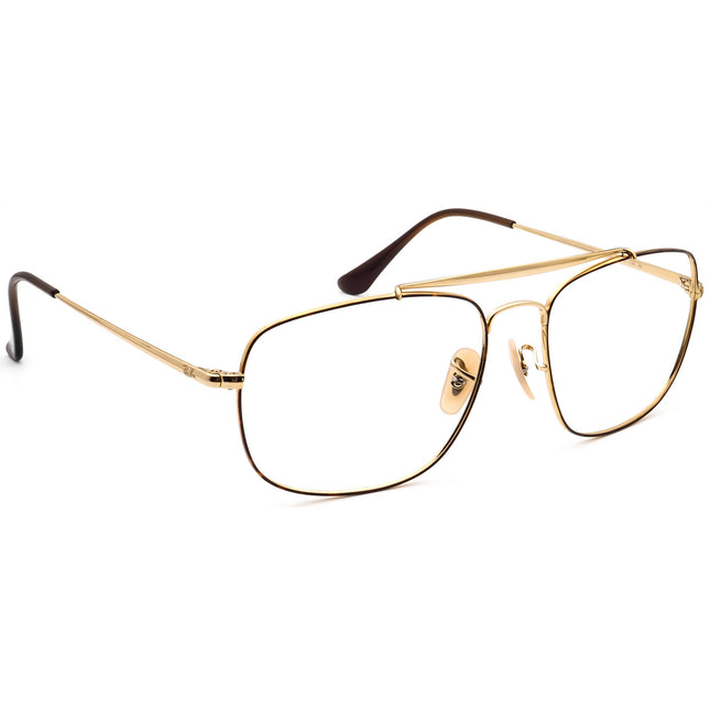 Ray-Ban Men's Sunglasses RB 3580 The Colonel 9104 Gold & Tortoise Pilot Metal Italy 58 mm