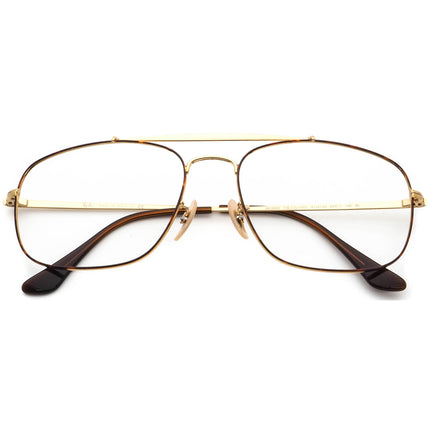 Ray-Ban Men's Sunglasses RB 3580 The Colonel 9104 Gold & Tortoise Pilot Metal Italy 58 mm