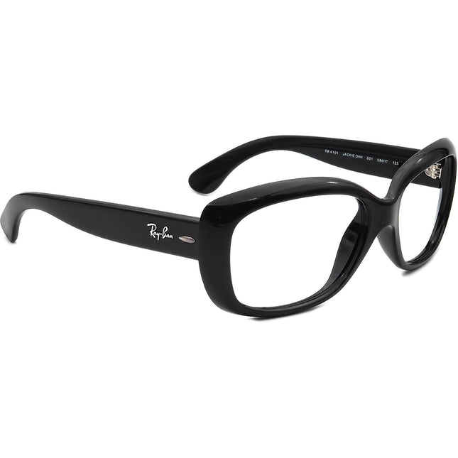 Ray-Ban Women's Sunglasses RB 4101 Jackie Ohh 601 Black Rectangular Italy 58 mm