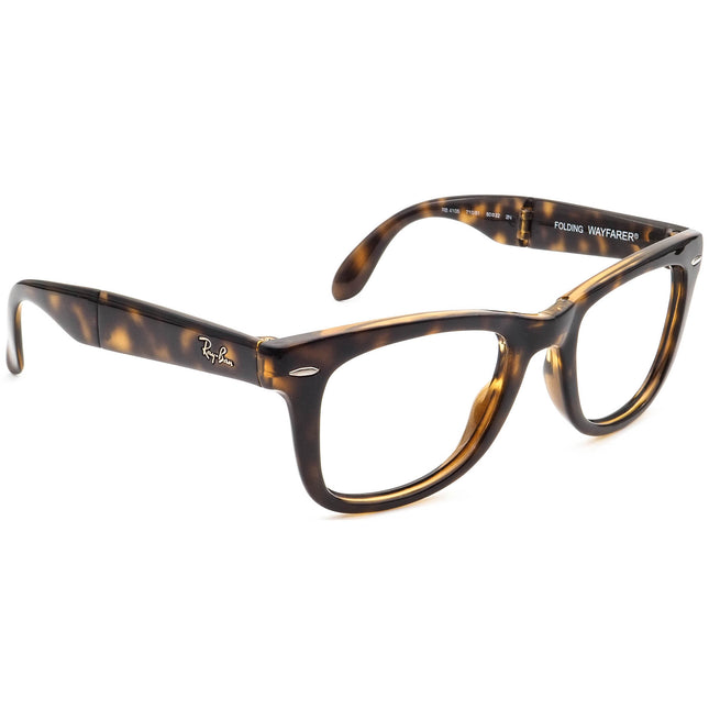 Ray-Ban Sunglasses Frame Only RB 4105 710/51 Folding Wayfarer Tortoise Square Italy 50 mm