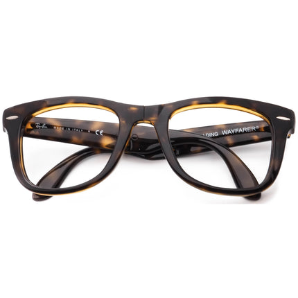 Ray-Ban Sunglasses Frame Only RB 4105 710/51 Folding Wayfarer Tortoise Square Italy 50 mm