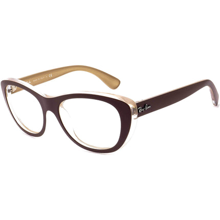 Ray-Ban Women's Sunglasses RB 4227 6193/88 Matte Brown/Gold Cat Eye Italy 55 mm