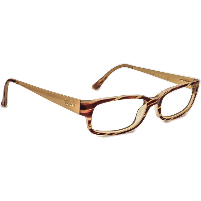 Ray-Ban Women's Eyeglasses RB 5142 2328 Titanium Striped Brown/Gold Rectangular Frame 52[]17 145