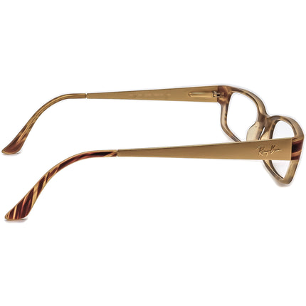 Ray-Ban Women's Eyeglasses RB 5142 2328 Titanium Striped Brown/Gold Rectangular Frame 52[]17 145