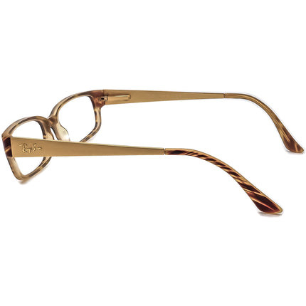 Ray-Ban Women's Eyeglasses RB 5142 2328 Titanium Striped Brown/Gold Rectangular Frame 52[]17 145