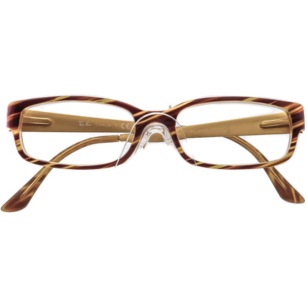 Ray-Ban Women's Eyeglasses RB 5142 2328 Titanium Striped Brown/Gold Rectangular Frame 52[]17 145