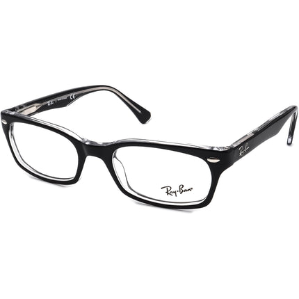 Ray-Ban Eyeglasses RB 5150 2034 Black on Clear Rectangular Frame 50[]19 135