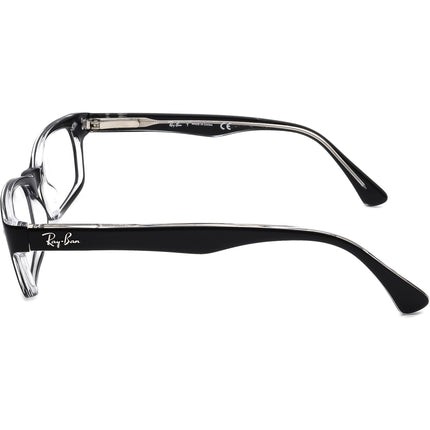 Ray-Ban Eyeglasses RB 5150 2034 Black on Clear Rectangular Frame 50[]19 135