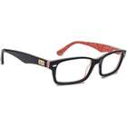 Ray-Ban Eyeglasses RB 5206 2479 Black on Red Rectangular Frame 52[]18 140