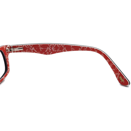Ray-Ban Eyeglasses RB 5206 2479 Black on Red Rectangular Frame 52[]18 140