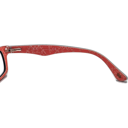 Ray-Ban Eyeglasses RB 5206 2479 Black on Red Rectangular Frame 52[]18 140