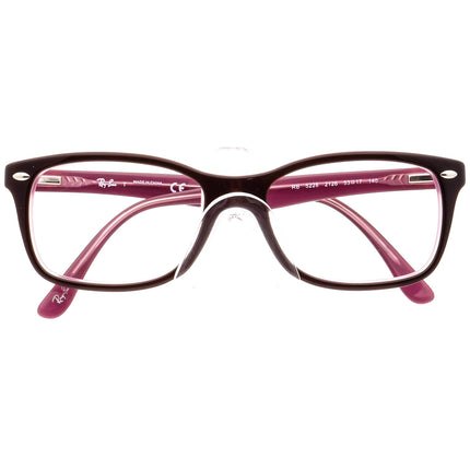 Ray-Ban Eyeglasses RB 5228 2126 Brown on Lavender Square Frame 53[]17 140