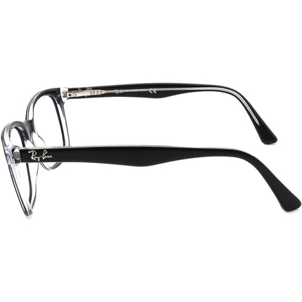 Ray-Ban Eyeglasses RB 5285 2034 Black on Clear Square Frame 53[]19 145