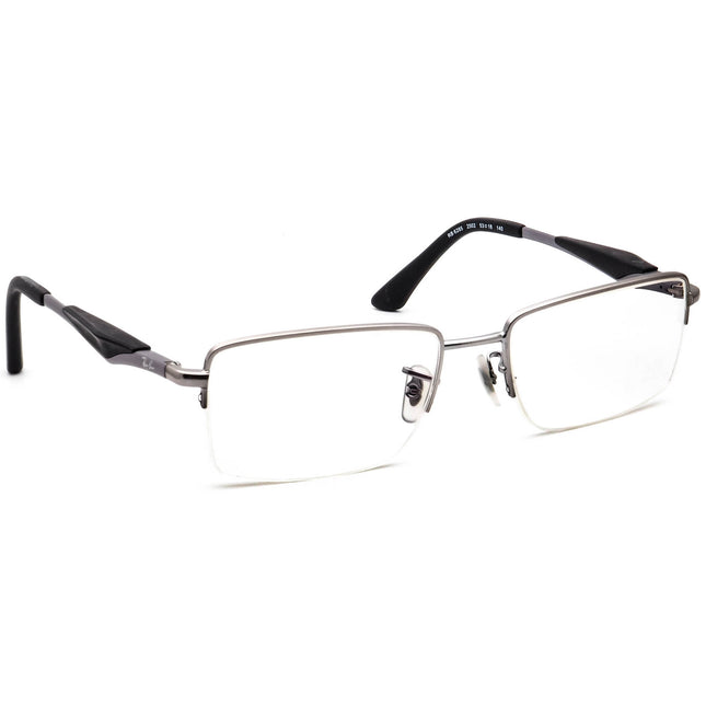 Ray-Ban Eyeglasses RB 6285 2502 Gunmetal Half Rim Frame 53[]18 140