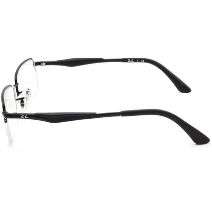 Ray-Ban Men's Eyeglasses RB 6285 2503 Matte Black Half Rim Frame 53[]18 140