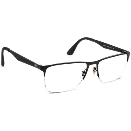 Ray-Ban Men's Eyeglasses RB 6335 2503 Matte Black Half Rim Frame 56[]17 145