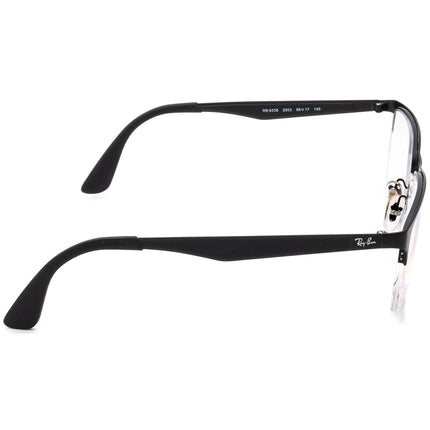 Ray-Ban Men's Eyeglasses RB 6335 2503 Matte Black Half Rim Frame 56[]17 145