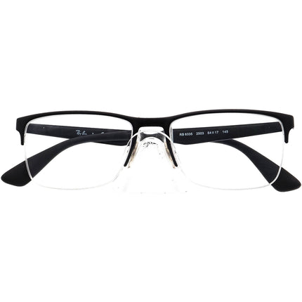 Ray-Ban Eyeglasses RB 6335 2503 Black Half Rim Frame 54[]17 145