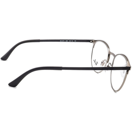 Ray-Ban Eyeglasses RB 6375 2861 Black/Silver Round Frame 53[]18 145