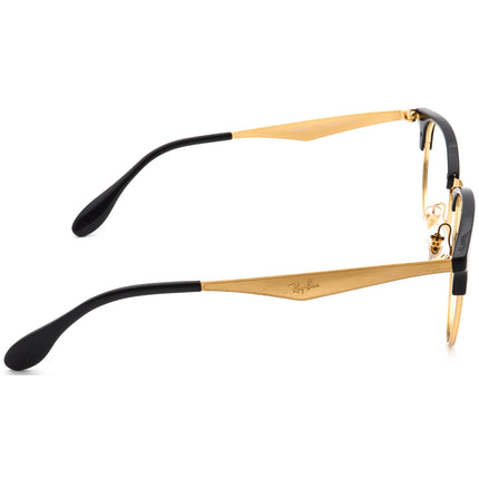 Ray-Ban Eyeglasses RB 6396 5784 Gold & Black Browline Frame 53[]19 145