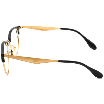 Ray-Ban Eyeglasses RB 6396 5784 Gold & Black Browline Frame 53[]19 145