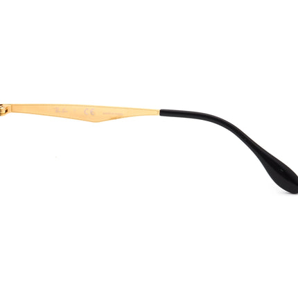 Ray-Ban Eyeglasses RB 6396 5784 Gold & Black Browline Frame 53[]19 145