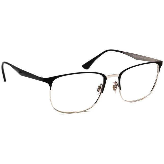 Ray-Ban Men's Eyeglasses RB 6421 2997 Matte Black/Silver Square Metal Frame 54[]18 145