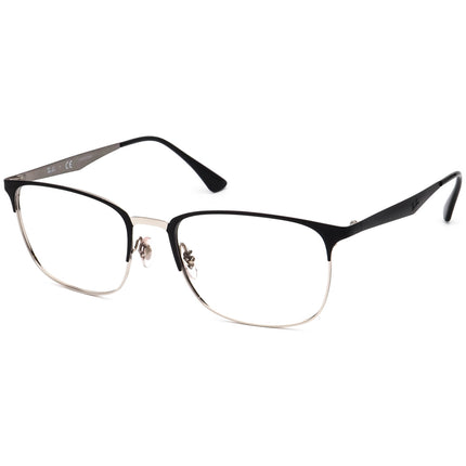 Ray-Ban Men's Eyeglasses RB 6421 2997 Matte Black/Silver Square Metal Frame 54[]18 145