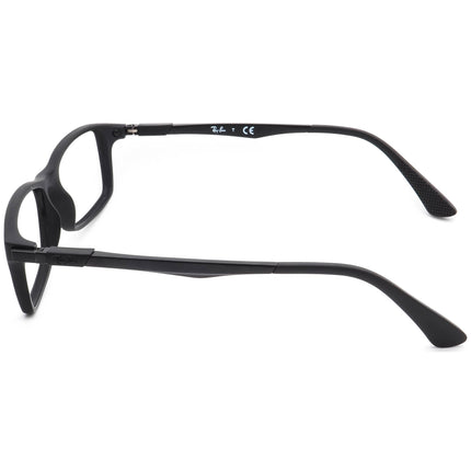 Ray-Ban Eyeglasses RB 7017 5196 Matte Black Rectangular Frame 54[]17 145