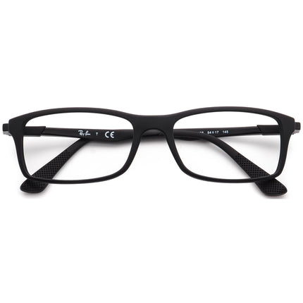 Ray-Ban Eyeglasses RB 7017 5196 Matte Black Rectangular Frame 54[]17 145