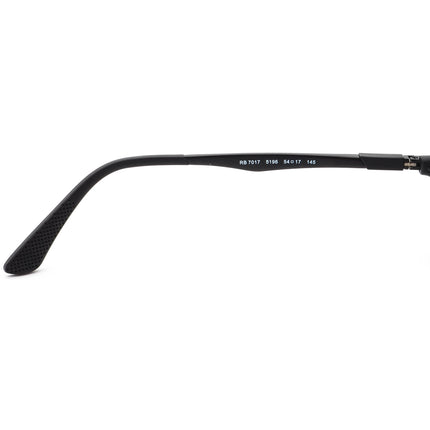Ray-Ban Eyeglasses RB 7017 5196 Matte Black Rectangular Frame 54[]17 145