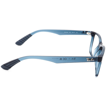 Ray-Ban Eyeglasses RB 7025 5719 Blue Transparent Square Frame 55[]17 145