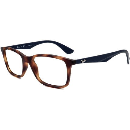 Ray-Ban Eyeglasses RB 7047 5574 Matte Tortoise/Navy Blue Rectangular Frame 54[]17 140