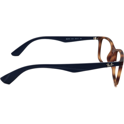 Ray-Ban Eyeglasses RB 7047 5574 Matte Tortoise/Navy Blue Rectangular Frame 54[]17 140