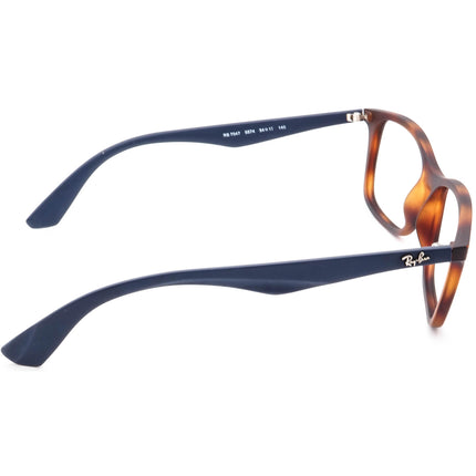 Ray-Ban Eyeglasses RB 7047 5574 Matte Light Havana/Navy Blue Square Frame 54[]17 140