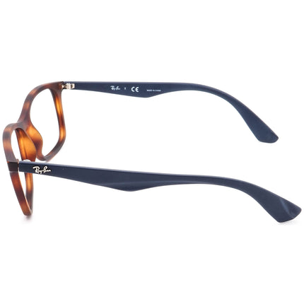 Ray-Ban Eyeglasses RB 7047 5574 Matte Light Havana/Navy Blue Square Frame 54[]17 140