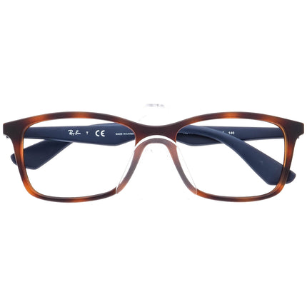 Ray-Ban Eyeglasses RB 7047 5574 Matte Light Havana/Navy Blue Square Frame 54[]17 140