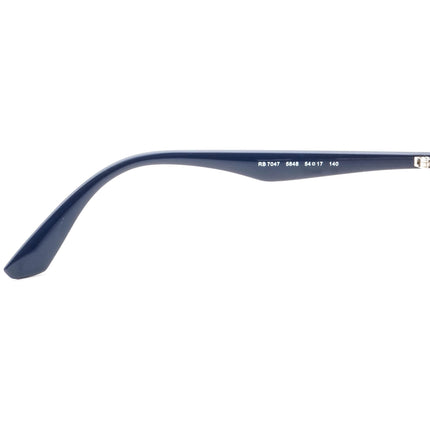 Ray-Ban Eyeglasses RB 7047 5848 Transparent Gray/Navy Blue Rectangular Frame 54[]17 140