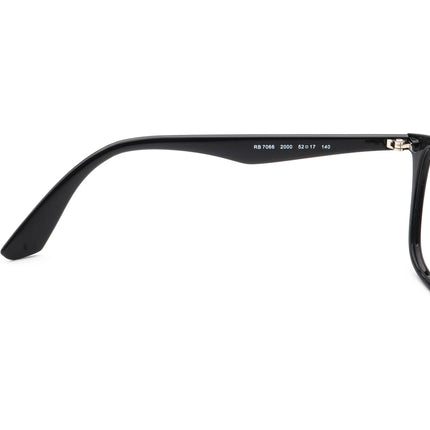Ray-Ban Eyeglasses RB 7066 2000 Black Square Frame 52[]17 140