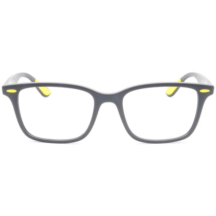 Ray-Ban Eyeglasses RB 7144-M F608 SCUDERIA FERRARI COLLECTION Matte Gray/Yellow Square Frame Italy 53[]18 150