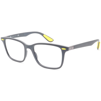 Ray-Ban Eyeglasses RB 7144-M F608 SCUDERIA FERRARI COLLECTION Matte Gray/Yellow Square Frame Italy 53[]18 150