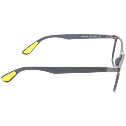 Ray-Ban Eyeglasses RB 7144-M F608 SCUDERIA FERRARI COLLECTION Matte Gray/Yellow Square Frame Italy 53[]18 150