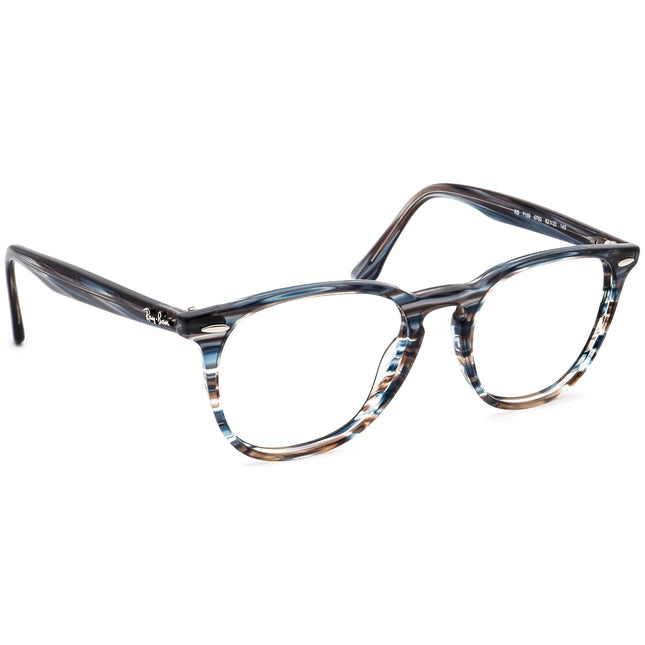 Ray-Ban Eyeglasses RB 7159 5750 Polished Striped Blue Grey Phantos Frame 52[]20 145